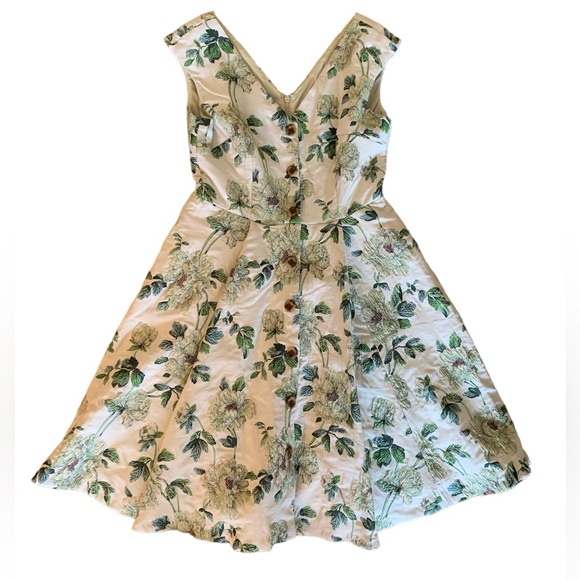 Gal Meets Glam Lilly Fit-And-Flare Dress Knee Length Floral Lined Pocket… - Picture 2 of 8